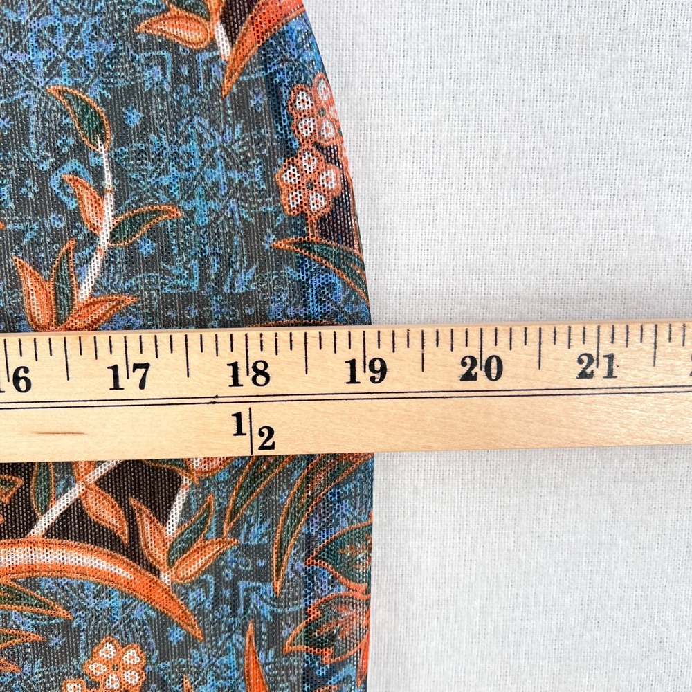 ZIMMERMANN Floral Print Mini Dress Womens Large Mesh Bodycon Sleeveless Tank - Picture 6 of 15